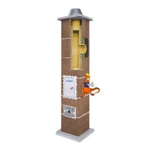 KOMPLETNY KOMIN IZOLOWANY LEIER 12 MB FI 250 + WENT