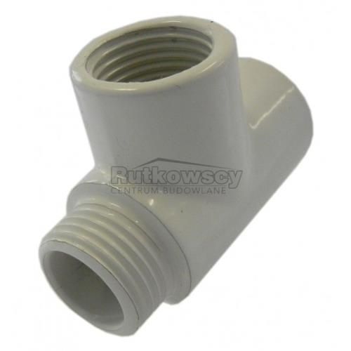 Trójnik nyplowy 1/2" biały