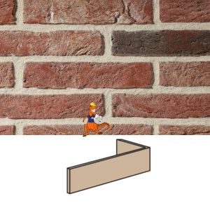 NELISSEN PŁYTKA KLINKIEROWA KĄTOWA RĘCZNIE FORMOWANA NEO BAROK WDF65 215x102x25/30x63 MM