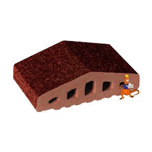 KSZTAŁTKA OGRODZENIOWA KLINKIEROWA KOLOR BRĄZ SZKLIWIONY (02) KO 180/120x100x58 MM OSTRA FIRMY KLINKIER PRZYSUCHA