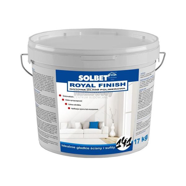 Gotowa gładź polimerowa SOLBET Royal finish 17 kg