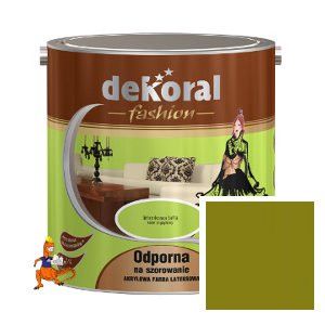 FARBA AKRYLIT W FASHION COLLECTION KOLOR MONSUNOWA ZIELEŃ LATEKSOWA ODPORNA NA SZOROWANIE 2,5L FIRMY DEKORAL