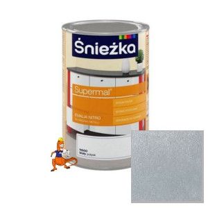 SUPERMAL EMALIA NITRO CELULOZOWA DO DREWNA I METALU KOLOR SREBRNY 1L